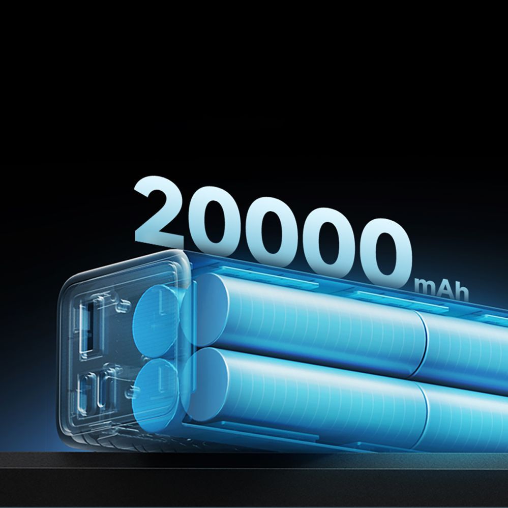 Väline aku Cuktech Powerbank Cuktech CUKP200XGLGR 100W 20000mAh 2 x USB-C 1 x USB-A - gray