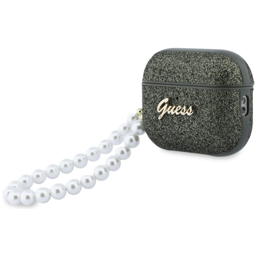 Muud kaubad Guess Guess Glitter Pearl Strap Case for AirPods Pro 3 - Black and Glitter