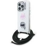 Muud kaubad Karl Lagerfeld  Karl Lagerfeld IML Crossbody Karl&Choupette Head Case for iPhone 16 Pro - White 