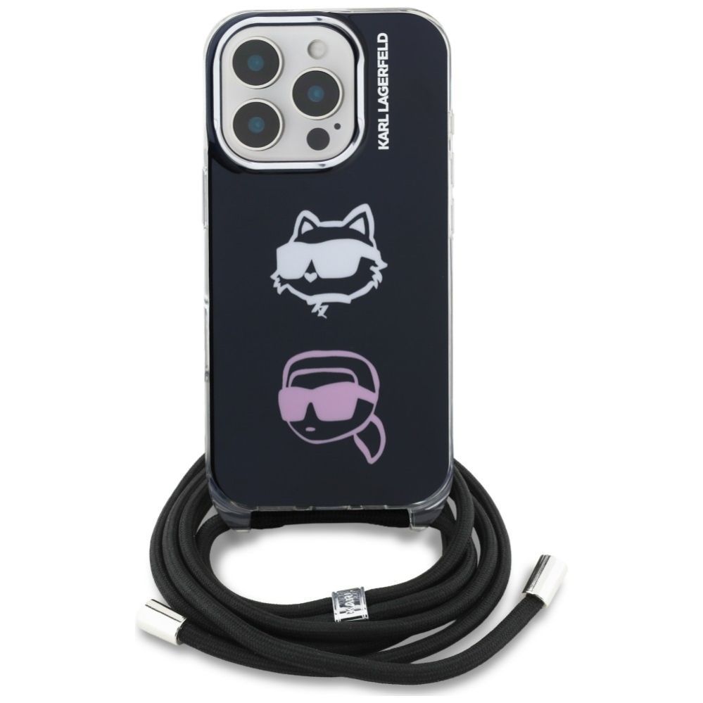 Другие товары Karl Lagerfeld Karl Lagerfeld IML Crossbody Karl&Choupette Head Case for iPhone 16 Pro Max - Black
