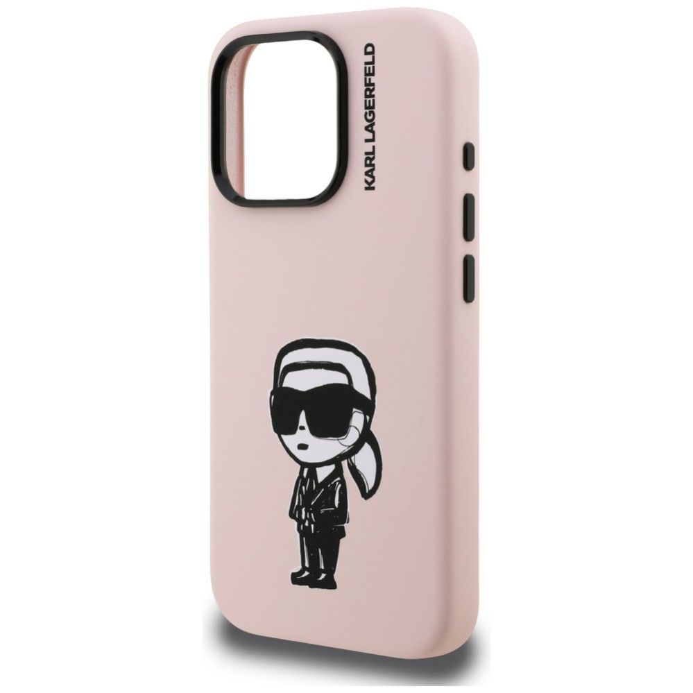 Kitos prekės Karl Lagerfeld Karl Lagerfeld Silicone Karl Sketch MagSafe Case for iPhone 16 Pro - Pink