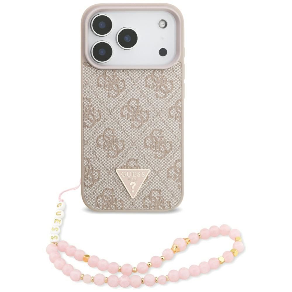 Kitos prekės Guess Guess 4G Strap Triangle Logo MagSafe Case for iPhone 17 Pro - Pink