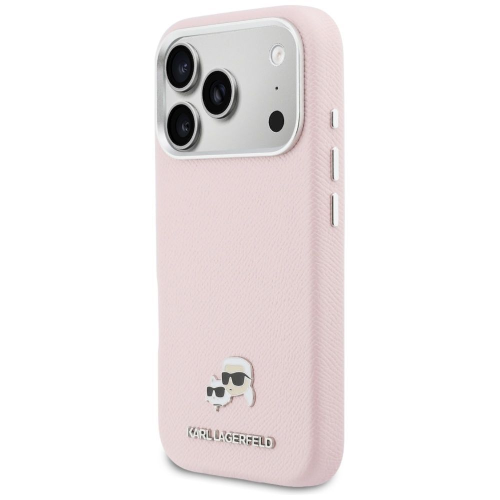 Другие товары Karl Lagerfeld Karl Lagerfeld Karl & Choupette Head Pins Saffiano MagSafe Case for iPhone 17 Pro Max - Pink