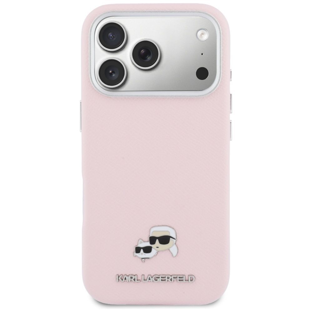 Другие товары Karl Lagerfeld Karl Lagerfeld Karl & Choupette Head Pins Saffiano MagSafe Case for iPhone 17 Pro Max - Pink