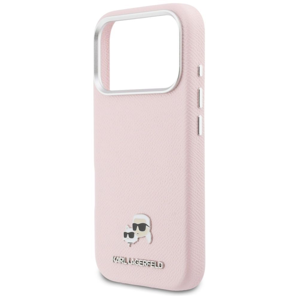 Другие товары Karl Lagerfeld Karl Lagerfeld Karl & Choupette Head Pins Saffiano MagSafe Case for iPhone 17 Pro Max - Pink