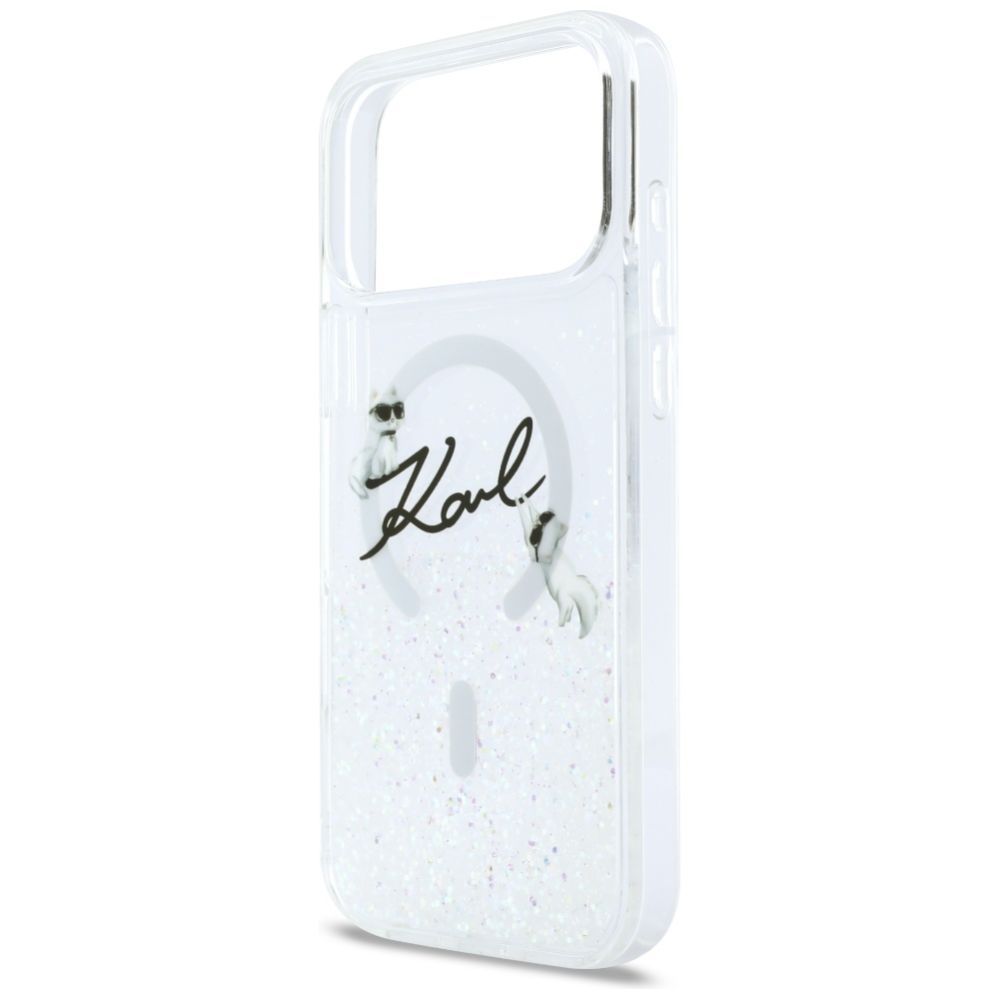 Other goods Karl Lagerfeld Karl Lagerfeld Liquid Glitter Karl Script Logo MagSafe Case for iPhone 17 Pro Max - Clear