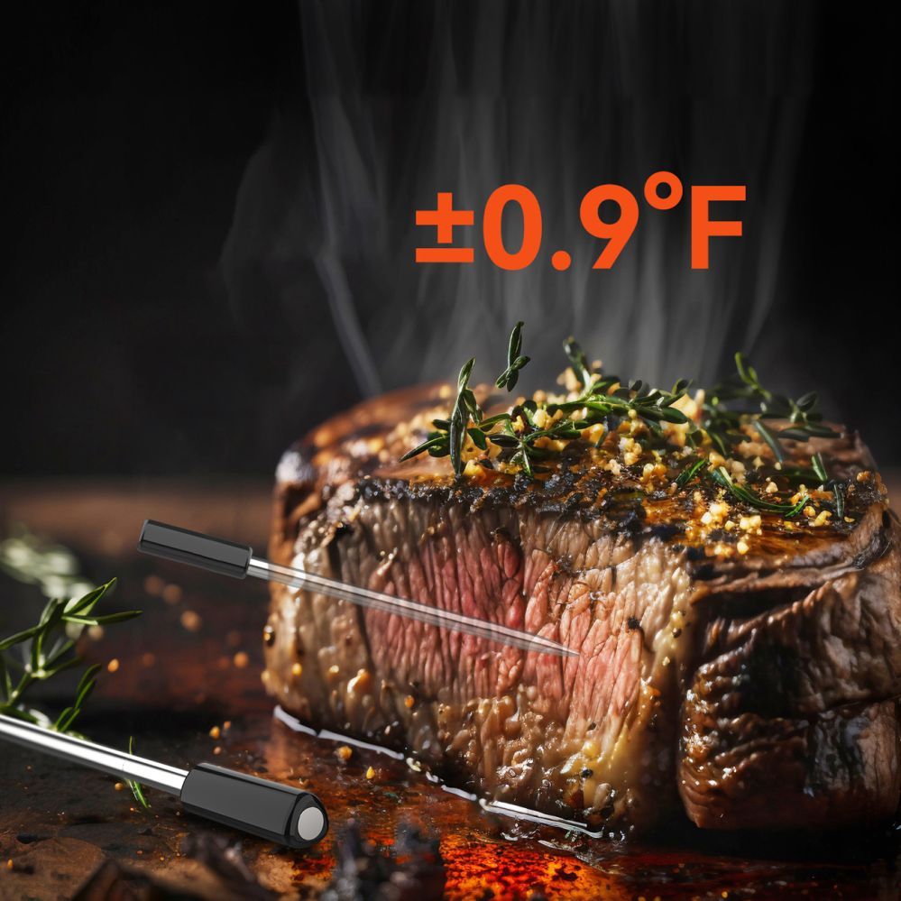 Nutikas seade Metapen Meatmeet Pro Smart Kitchen Thermometer with Bluetooth App, Grill, Oven, Smoker - Black