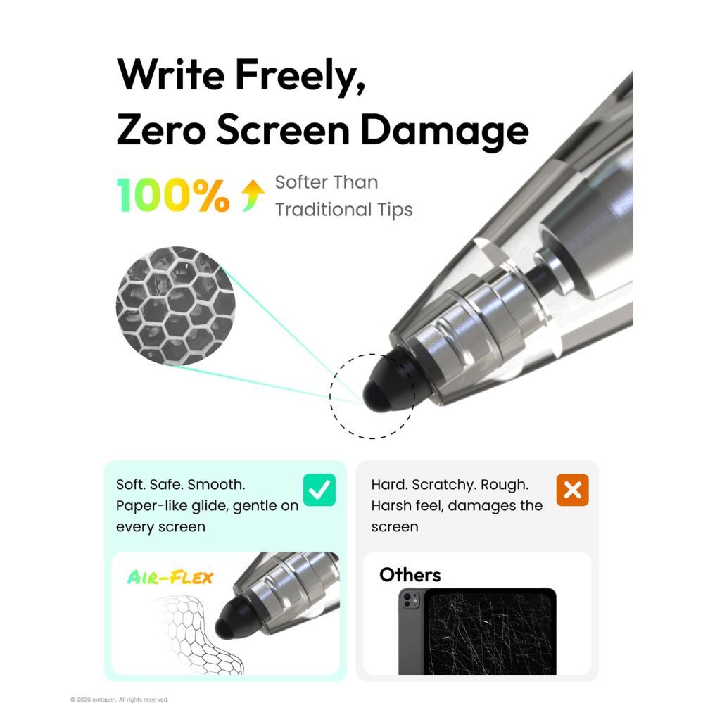 Stylus Metapen Metapen Air-Flex Tips - White