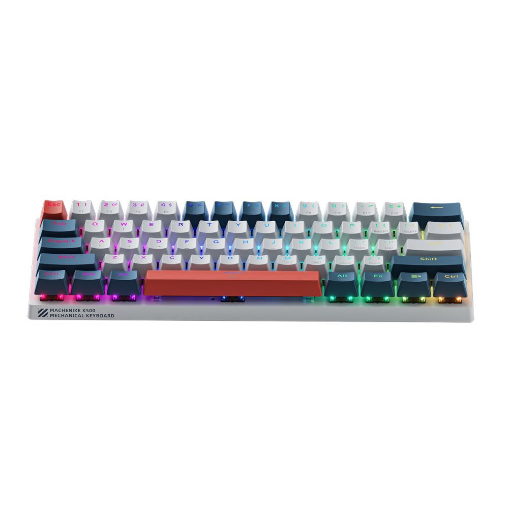 Arvuti klaviatuur Machenike Machenike K500-B61 Wired Mechanical Gaming Keyboard with Backlight, Red Switch - White and Blue