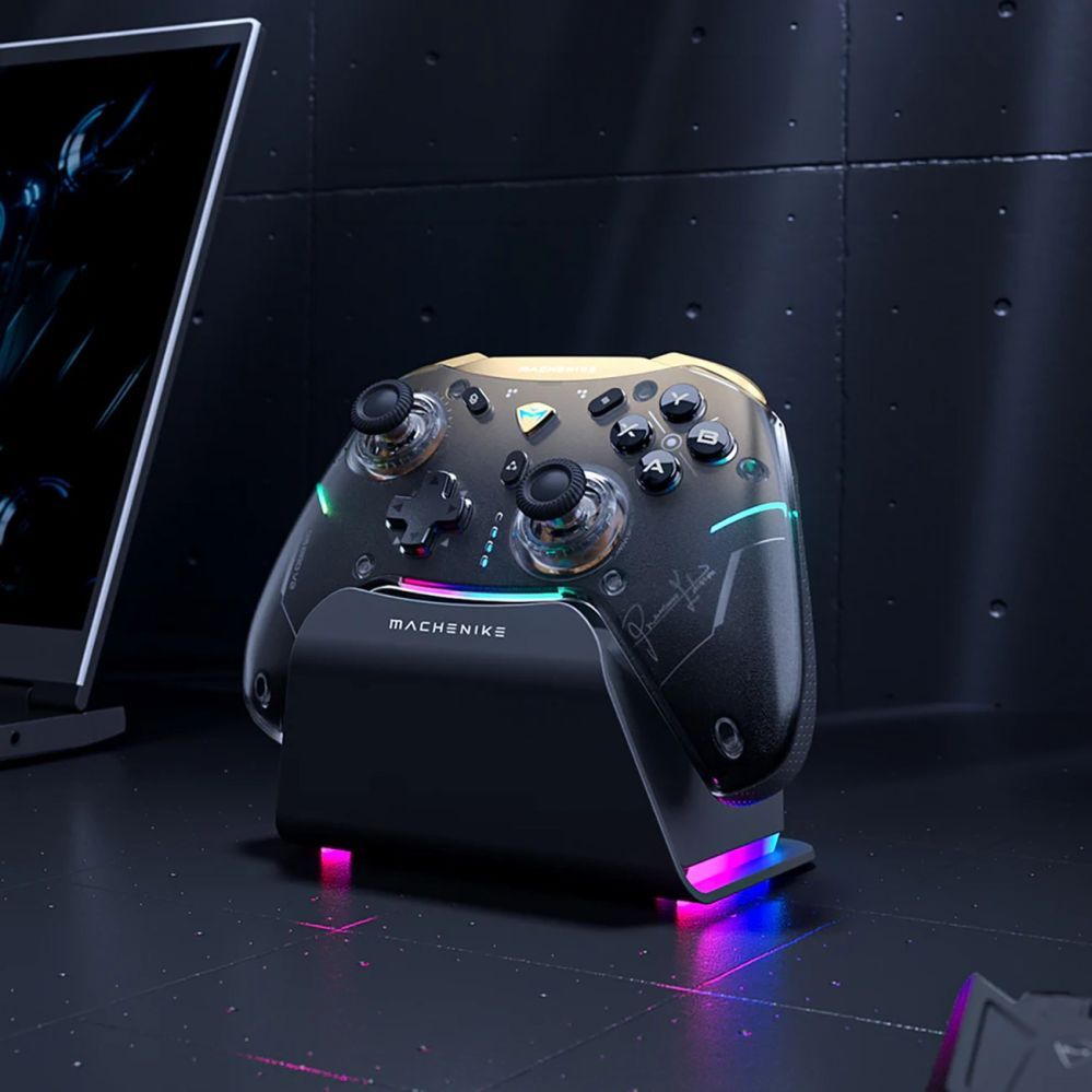 Kontroller Machenike Machenike G5Pro Premium Edition Wireless Game Controller with Charging Station - Black and Gold