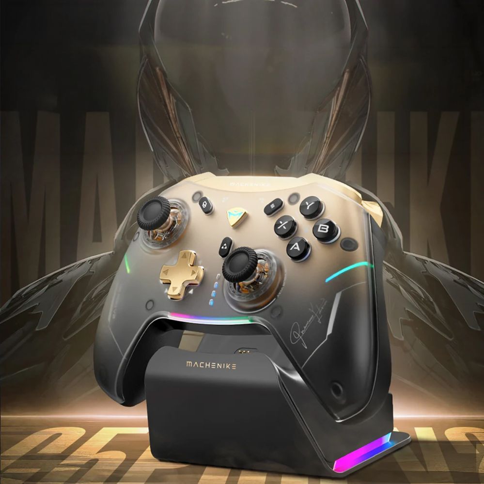 Kontroller Machenike Machenike G5Pro Premium Edition Wireless Game Controller with Charging Station - Black and Gold