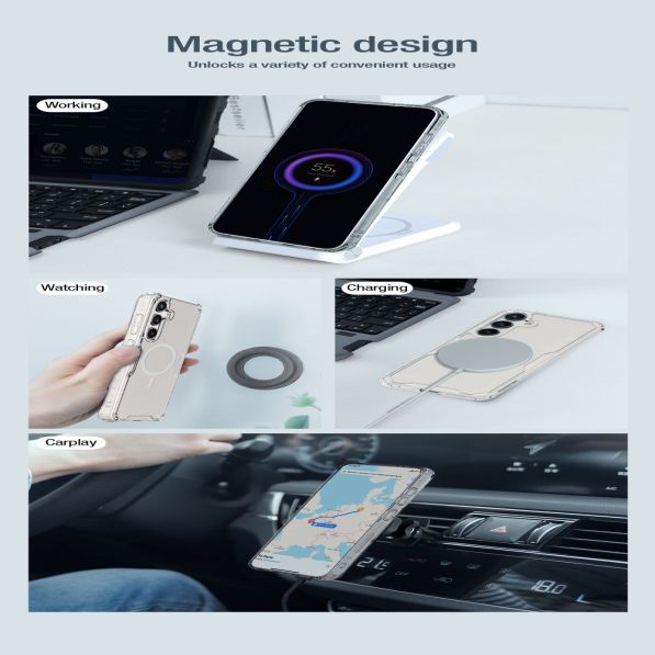 Other goods Nillkin Nillkin Nature Pro armored case with a magnetic ring for Samsung Galaxy S24+ - white