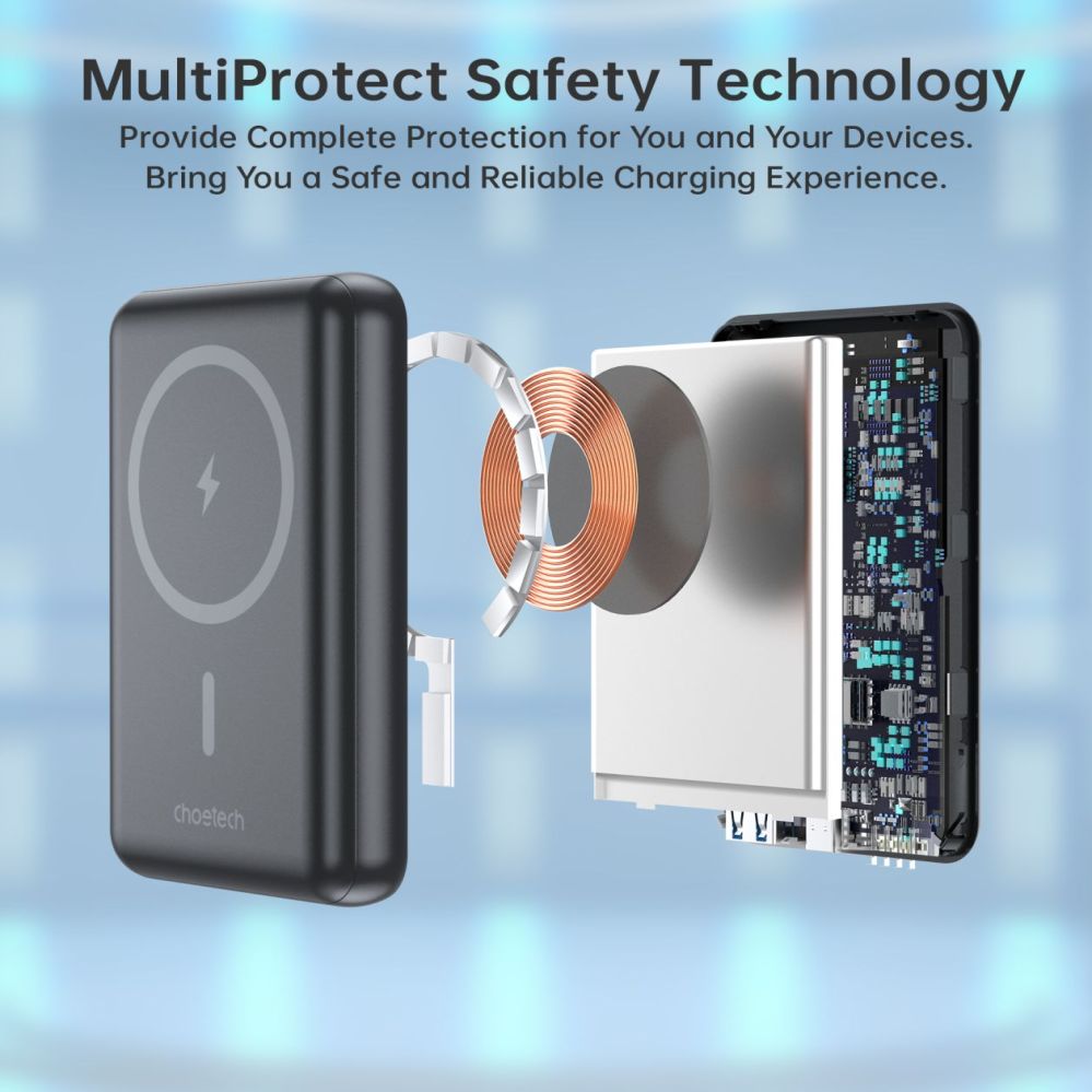 Другие товары Choetech Choetech B662 wireless MagSafe 5000mAh powerbank - black