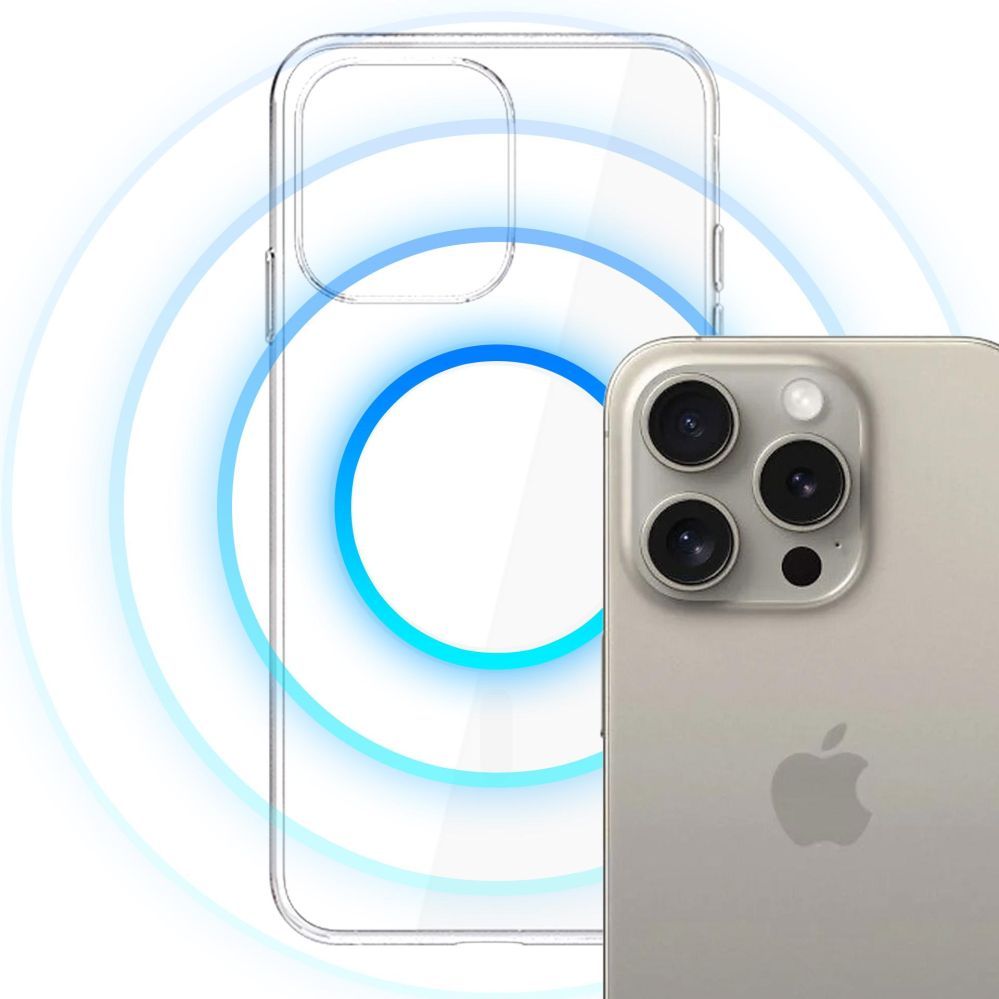 Kitos prekės 3MK 3mk Clear MagCase Case for Apple iPhone 15 Pro Max - Transparent