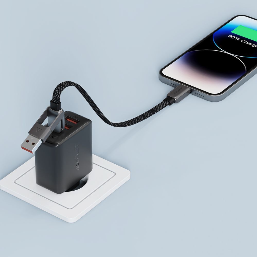 Другие товары Acefast Acefast C13-05 USB-C - USB-A / USB-C Cable 480Mb/s 3A 0.2m - Black