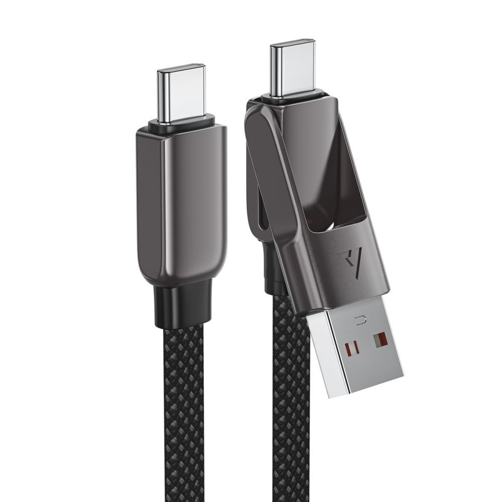 Другие товары Acefast Acefast C13-05 USB-C - USB-A / USB-C Cable 480Mb/s 3A 0.2m - Black