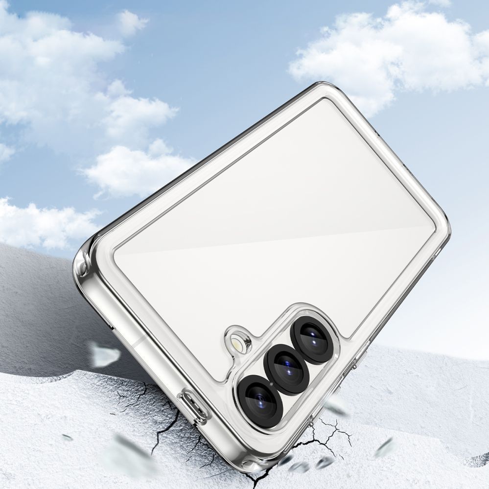 Kitos prekės Hurtel Outer Space Case with Gel Frame for Samsung Galaxy S25 - Clear Black