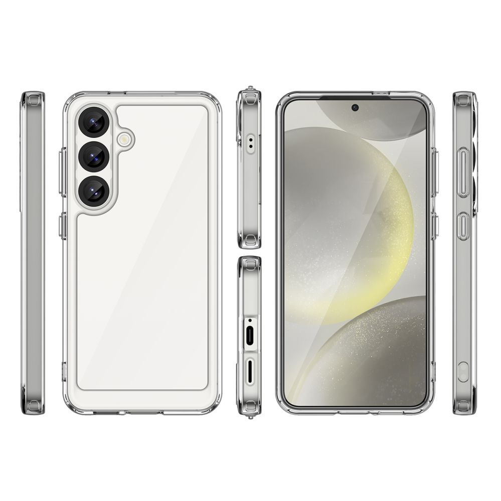 Kitos prekės Hurtel Outer Space Case with Gel Frame for Samsung Galaxy S25 - Clear Black