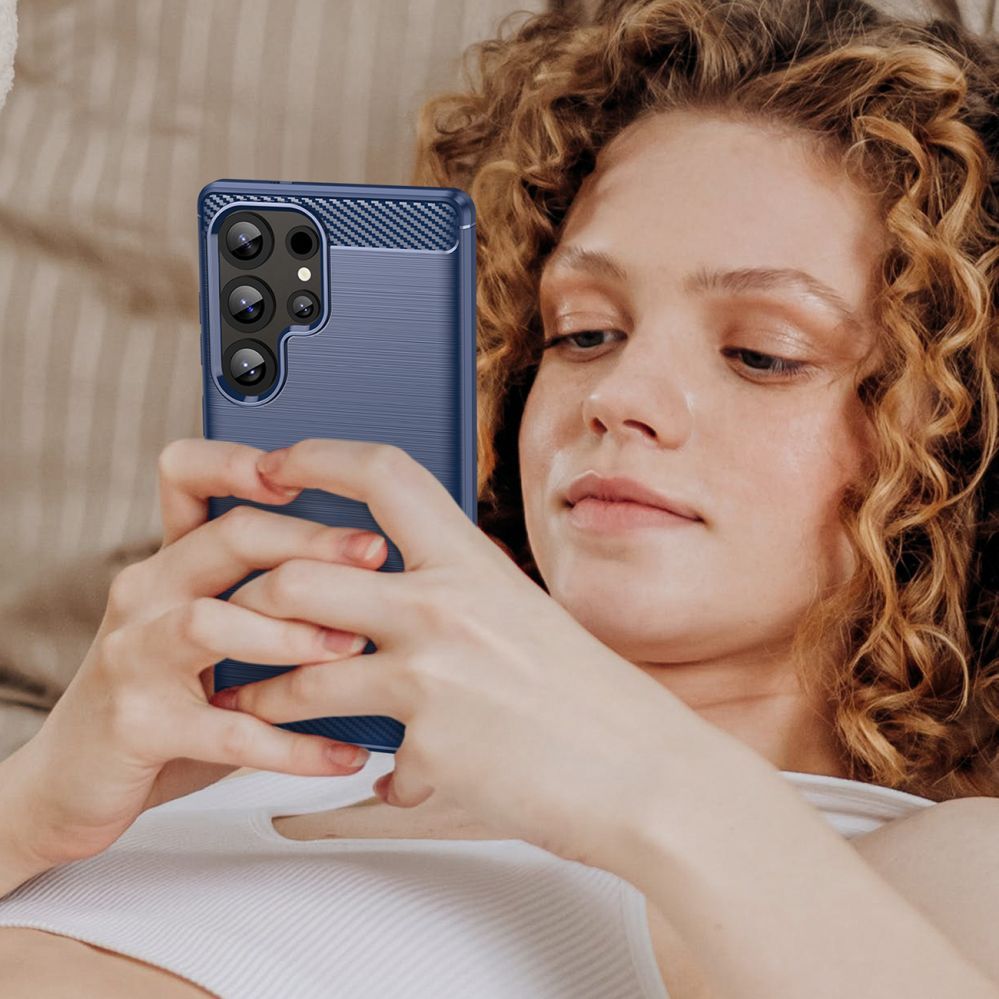 Kitos prekės Hurtel Carbon Case for Samsung Galaxy S25 Ultra - Blue