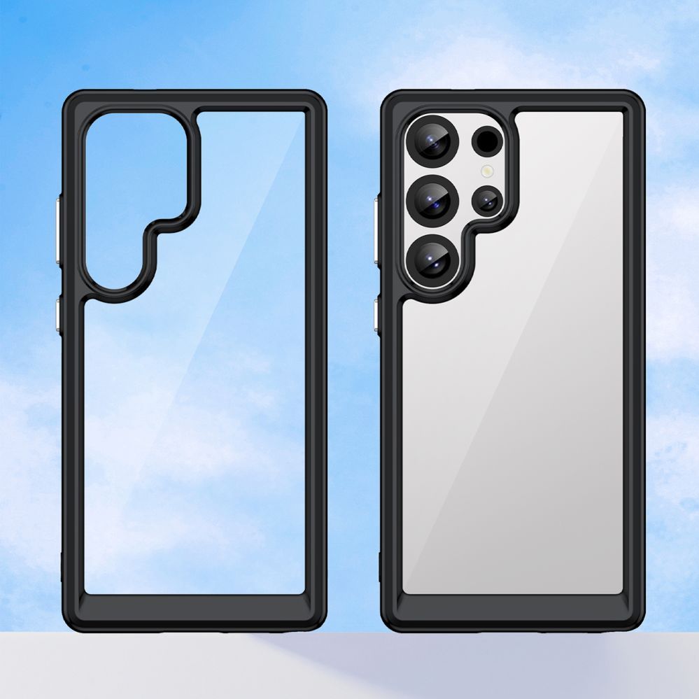 Muud kaubad Hurtel Outer Space Case with Gel Frame for Samsung Galaxy S25 Ultra - Black