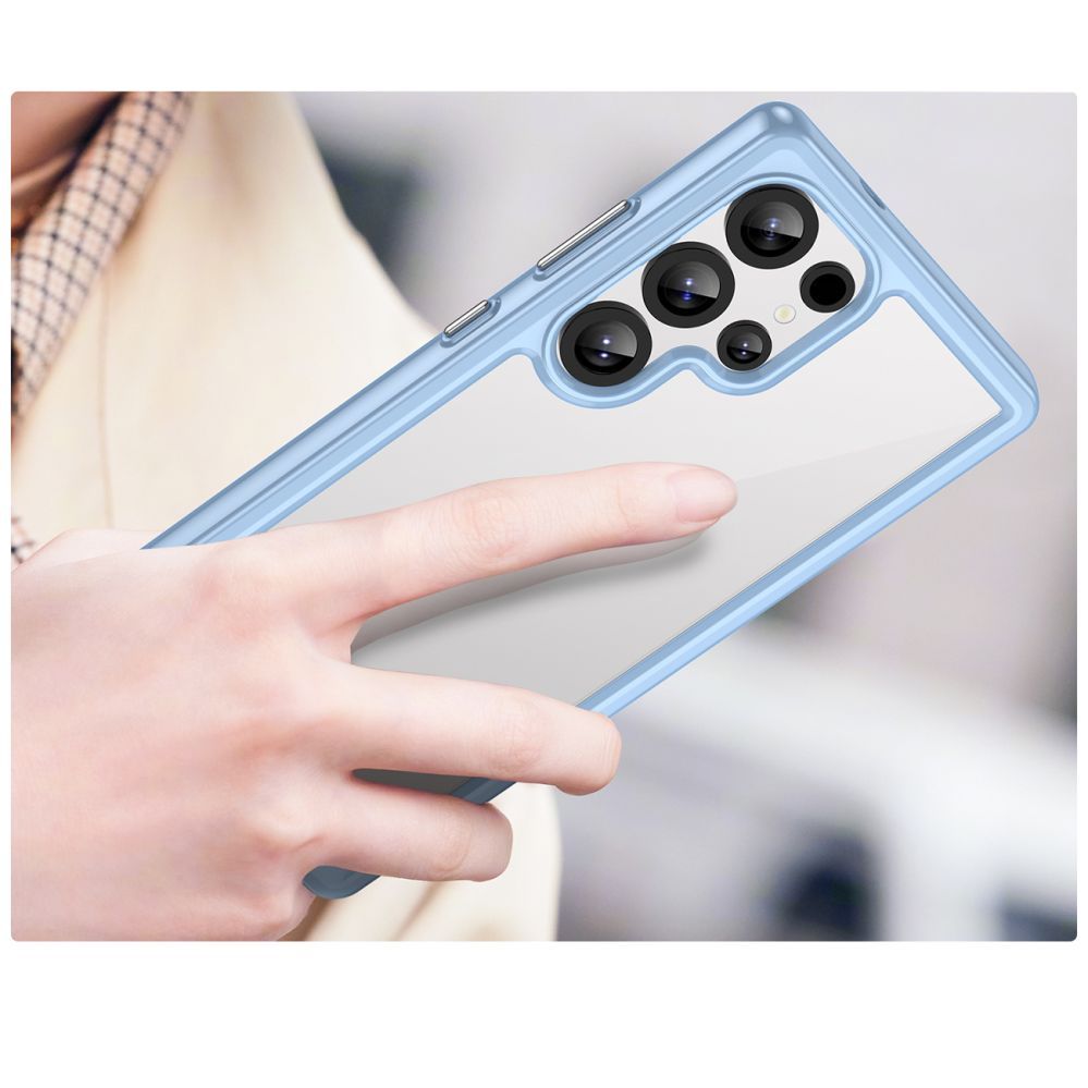 Muud kaubad Hurtel Outer Space Case with Gel Frame for Samsung Galaxy S25 Ultra - Blue