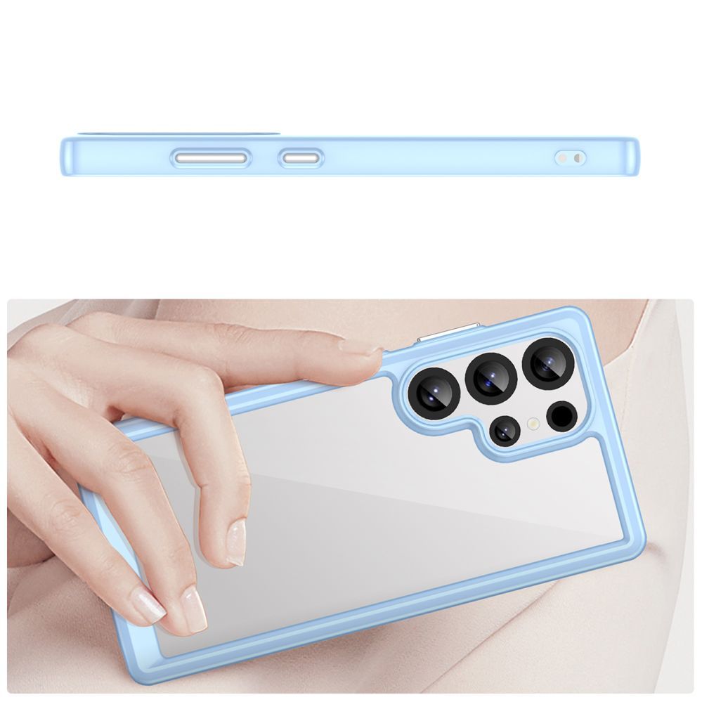 Muud kaubad Hurtel Outer Space Case with Gel Frame for Samsung Galaxy S25 Ultra - Blue