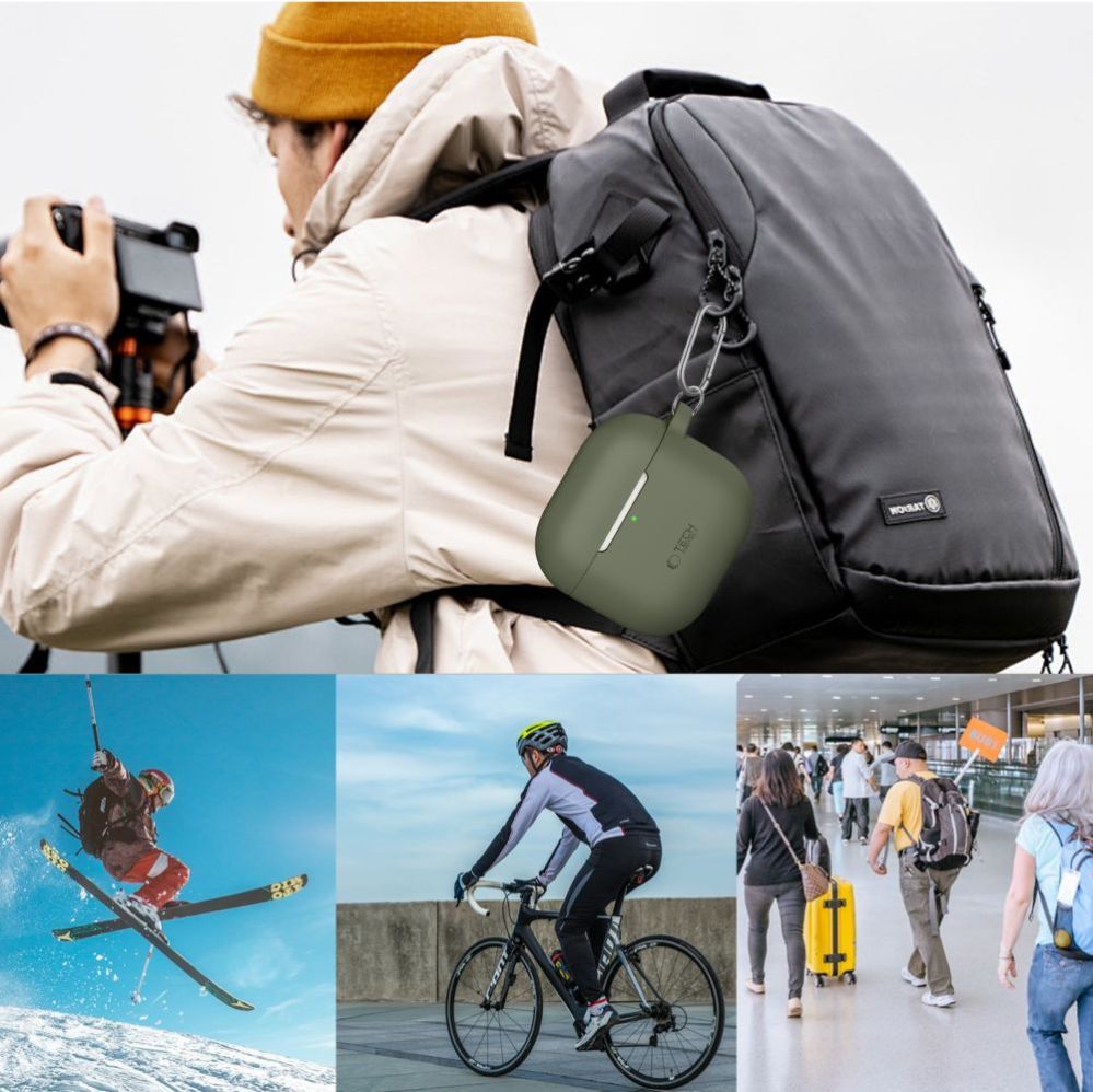 Другие товары Tech-Protect Tech-Protect Silicone Hook Case for AirPods 4 - Gray