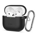 Kitos prekės Tech-Protect  Tech-Protect Silicone Hook Case for AirPods 4 - Black 
