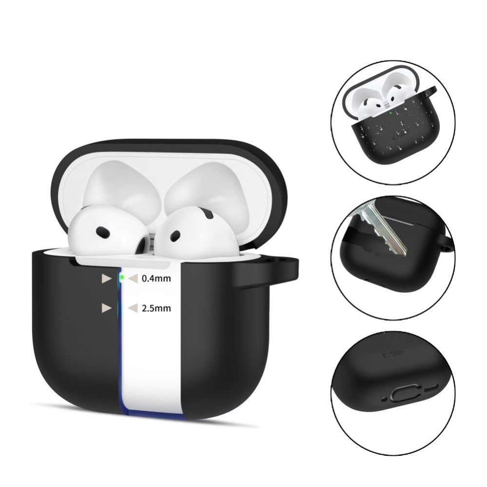 Другие товары Tech-Protect Tech-Protect Silicone Hook Case for AirPods 4 - Black