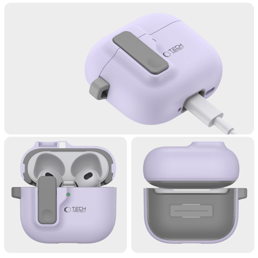 Другие товары Tech-Protect Tech-Protect Slim Hook Case for AirPods 4 - Purple