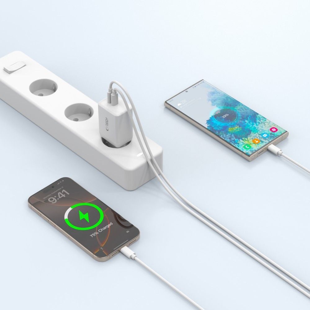 Other goods Tech-Protect Tech-Protect NC45W-GAN 2-PORT PD45W Charger - White