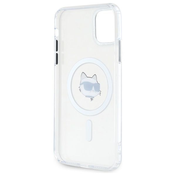 Muud kaubad Karl Lagerfeld Karl Lagerfeld IML Metal Choupette Head MagSafe iPhone 11 Case - White