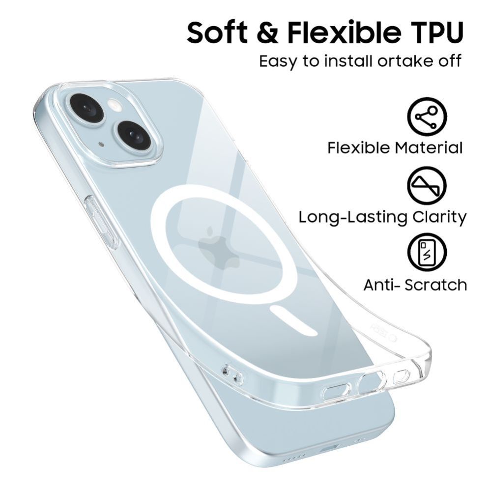 Other goods Tech-Protect Tech-Protect FlexAir MagSafe iPhone 15 Case - Clear