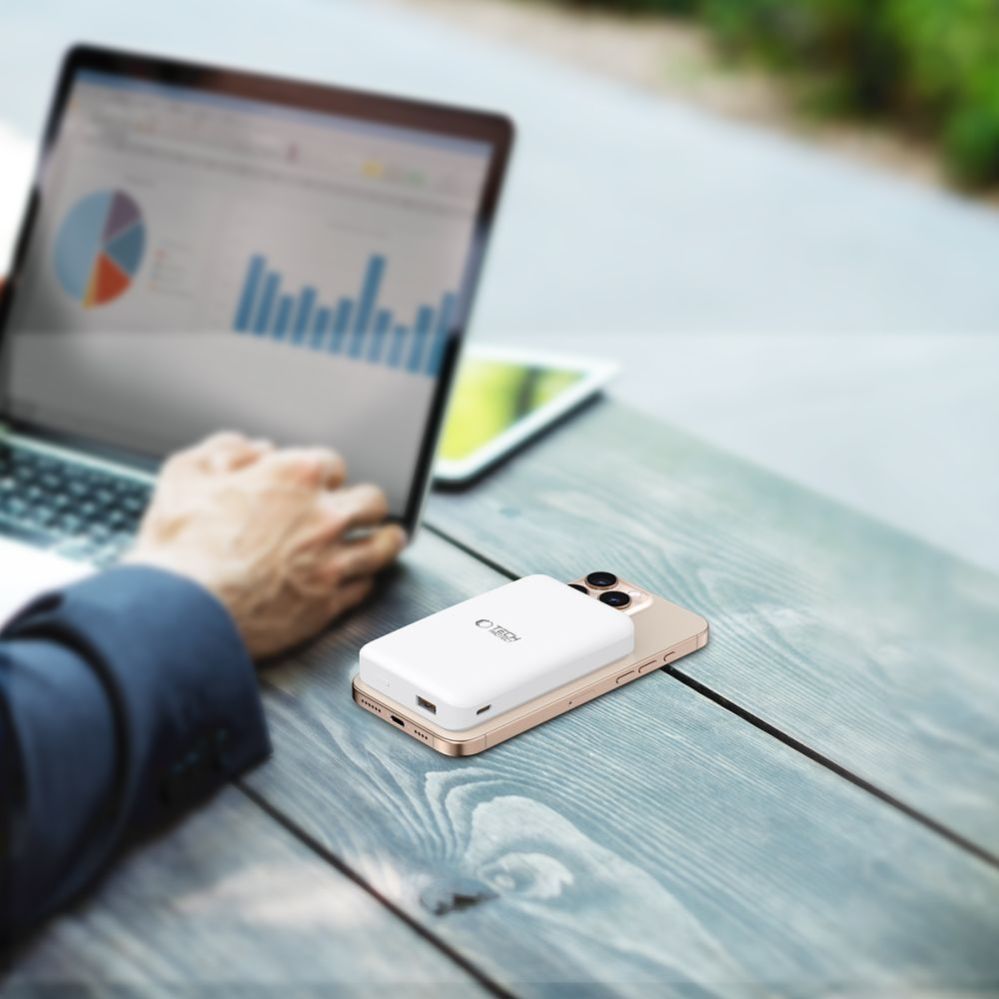 Muud kaubad Tech-Protect Powerbank Tech-Protect PB24 LifeMag QI2 MagSafe 10000 mAh - white