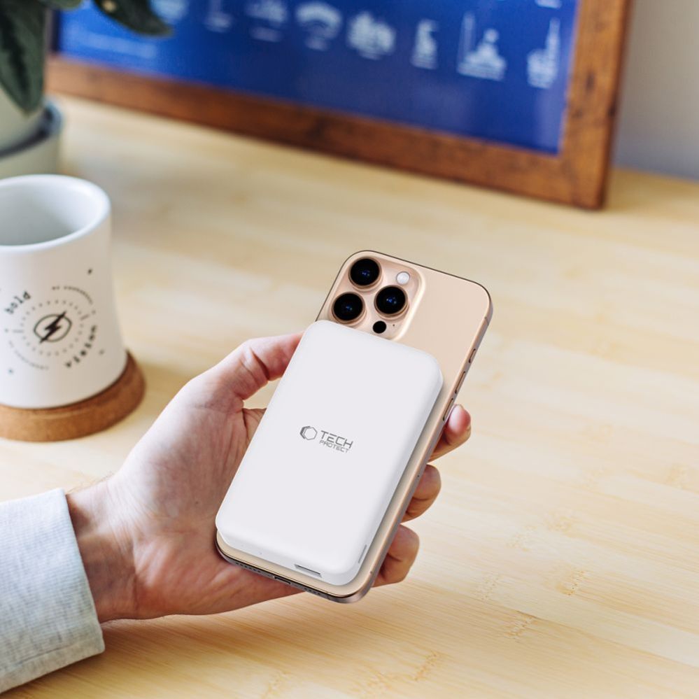 Muud kaubad Tech-Protect Powerbank Tech-Protect PB24 LifeMag QI2 MagSafe 10000 mAh - white