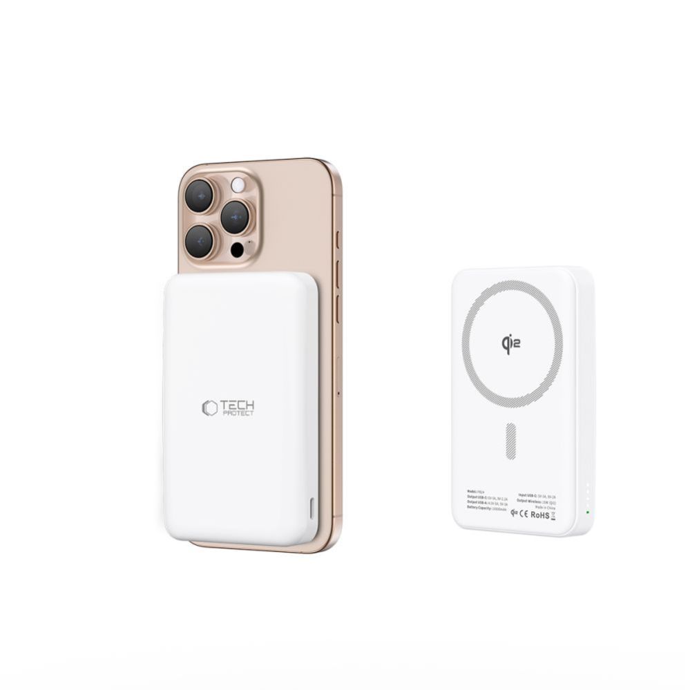 Muud kaubad Tech-Protect Powerbank Tech-Protect PB24 LifeMag QI2 MagSafe 10000 mAh - white