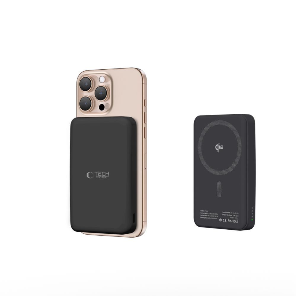 Muud kaubad Tech-Protect Powerbank Tech-Protect PB24 LifeMag QI2 MagSafe 10000 mAh - black