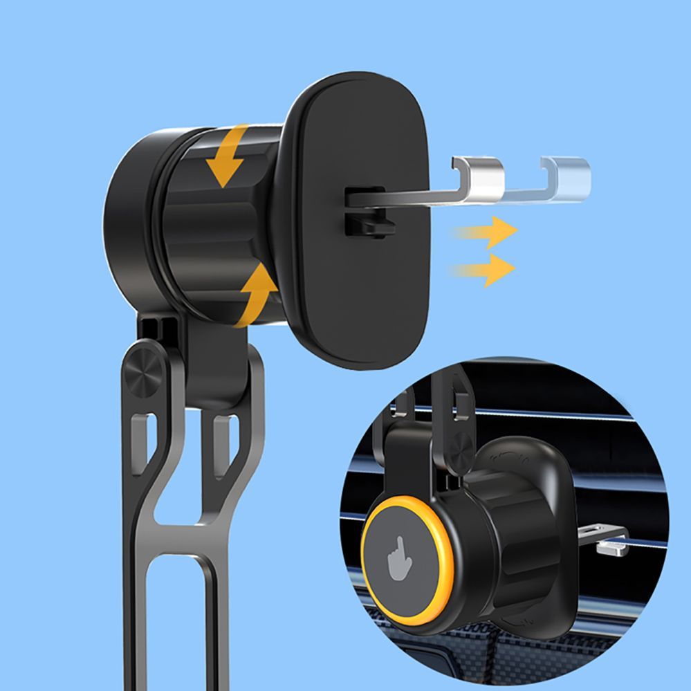 Ümbrised Wozinsky Wozinsky WCT5-6S2Y Car Holder with Qi/MagSafe 15W Wireless Charger and Air Vent Fan - Black