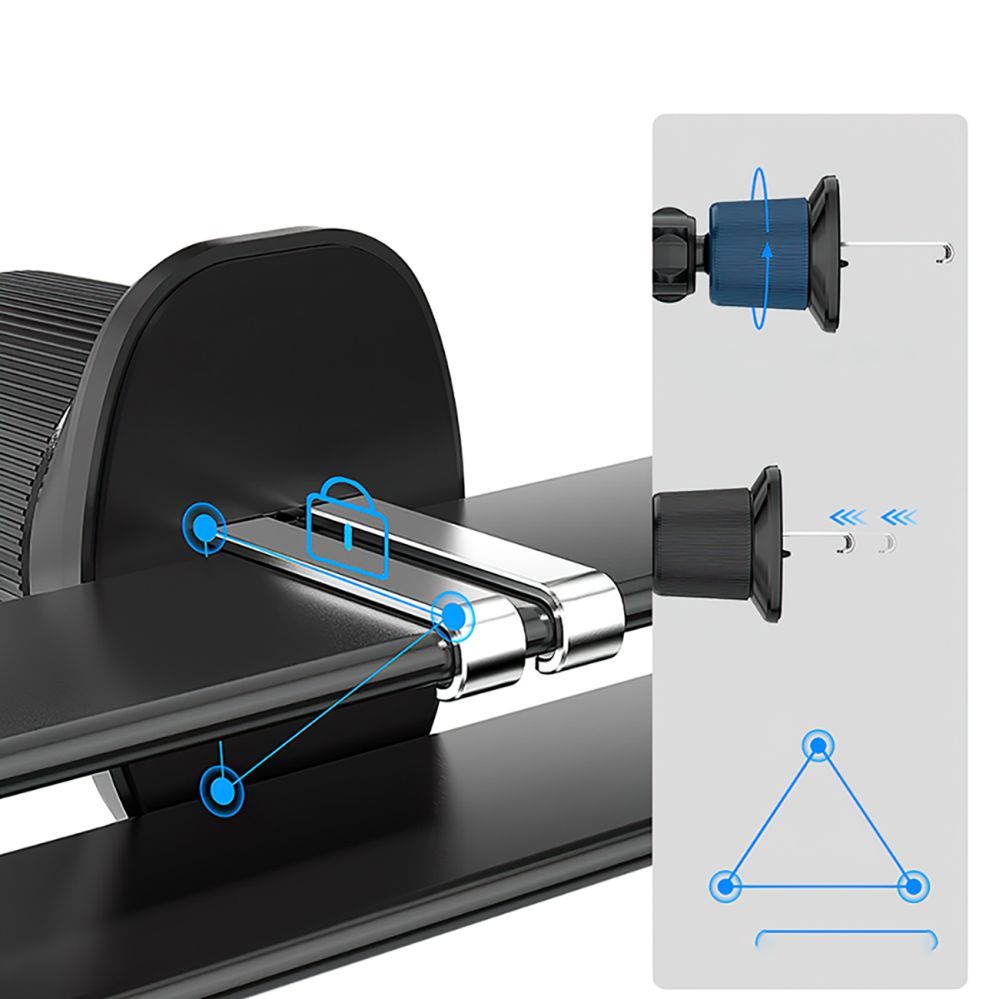 Muud kaubad Wozinsky Wozinsky WCT5-Q6S2Y Car Holder with Qi/MagSafe 15W Inductive Charger for Ventilation Grill with Fan - Black