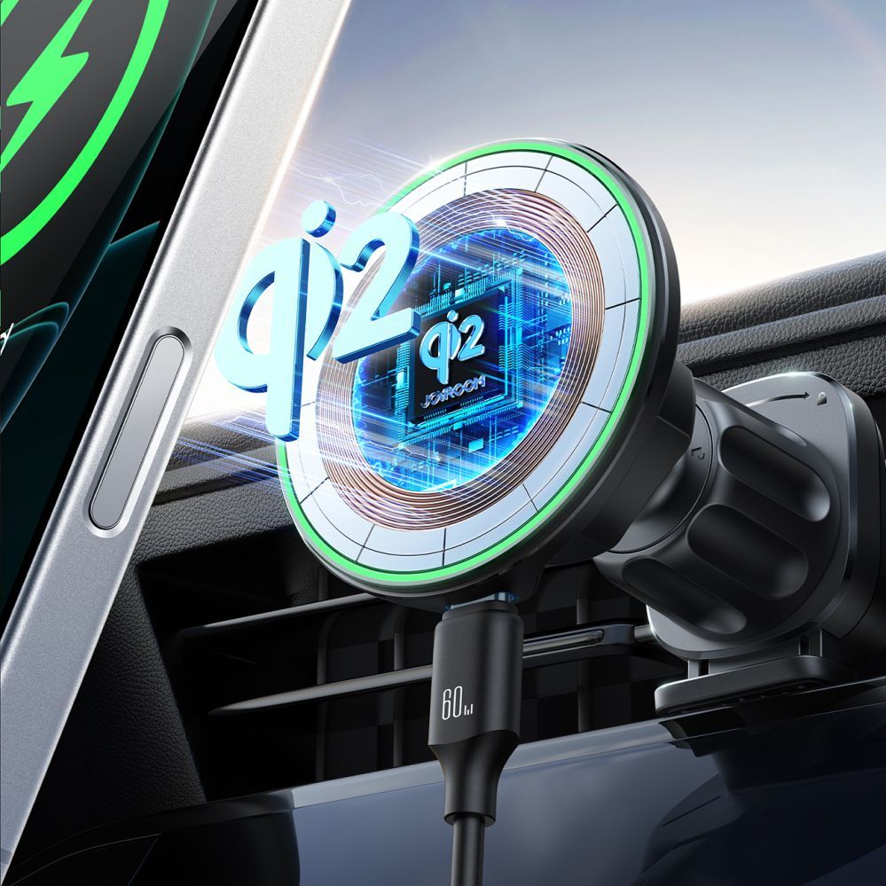 Авто держатель Joyroom Joyroom JR-ZS412 holder with Qi2 15W charger, car, for air vent - black