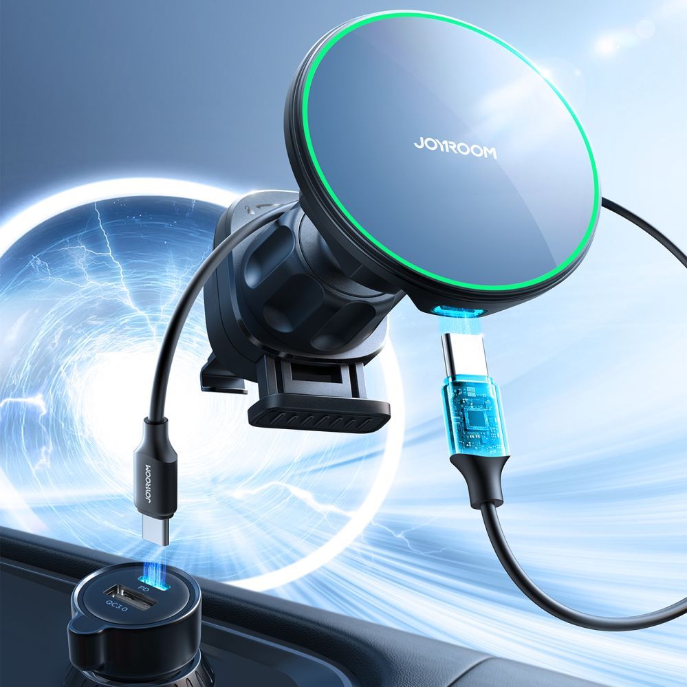 Авто держатель Joyroom Joyroom JR-ZS412 holder with Qi2 15W charger, car, for air vent - black