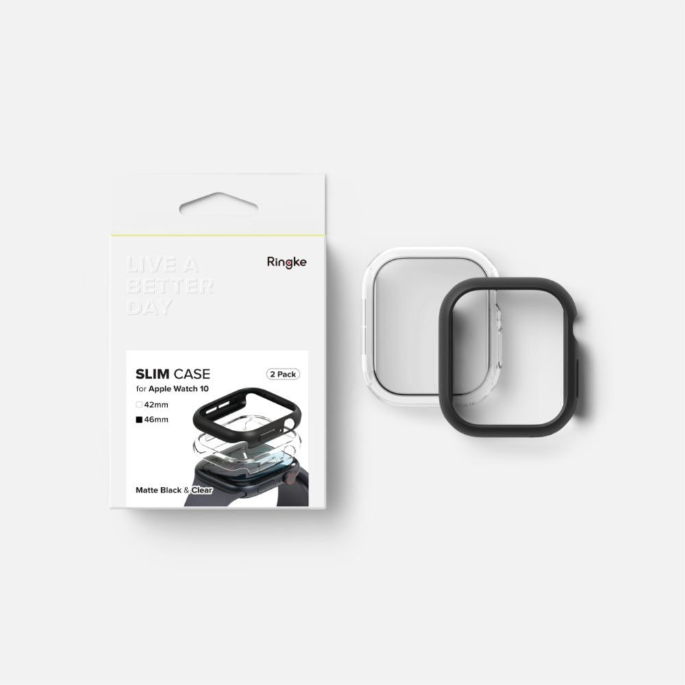 Other goods Ringke Ringke Slim 2-pack Case for Apple Watch 10 46mm - Clear and Matte Black