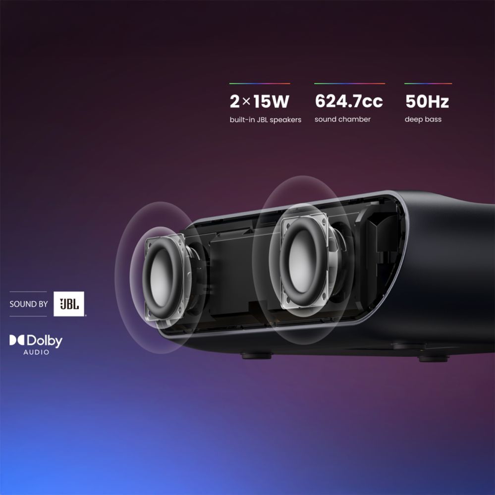 Projektorid Yaber Yaber K300s Multimedia Laser RGB FullHD 1080p Projector with JBL Speakers - Black