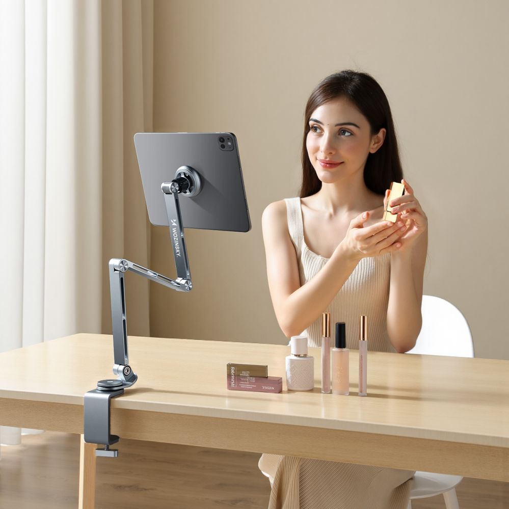 Mobile phone accessories Wozinsky Wozinsky WTY0YS1 magnetic holder, 360° rotating, solid, for phone and tablet - gray