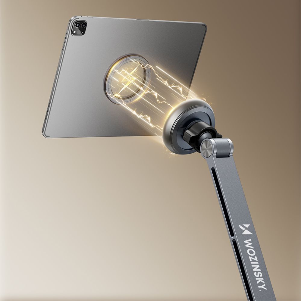 Mobile phone accessories Wozinsky Wozinsky WTY0YS1 magnetic holder, 360° rotating, solid, for phone and tablet - gray