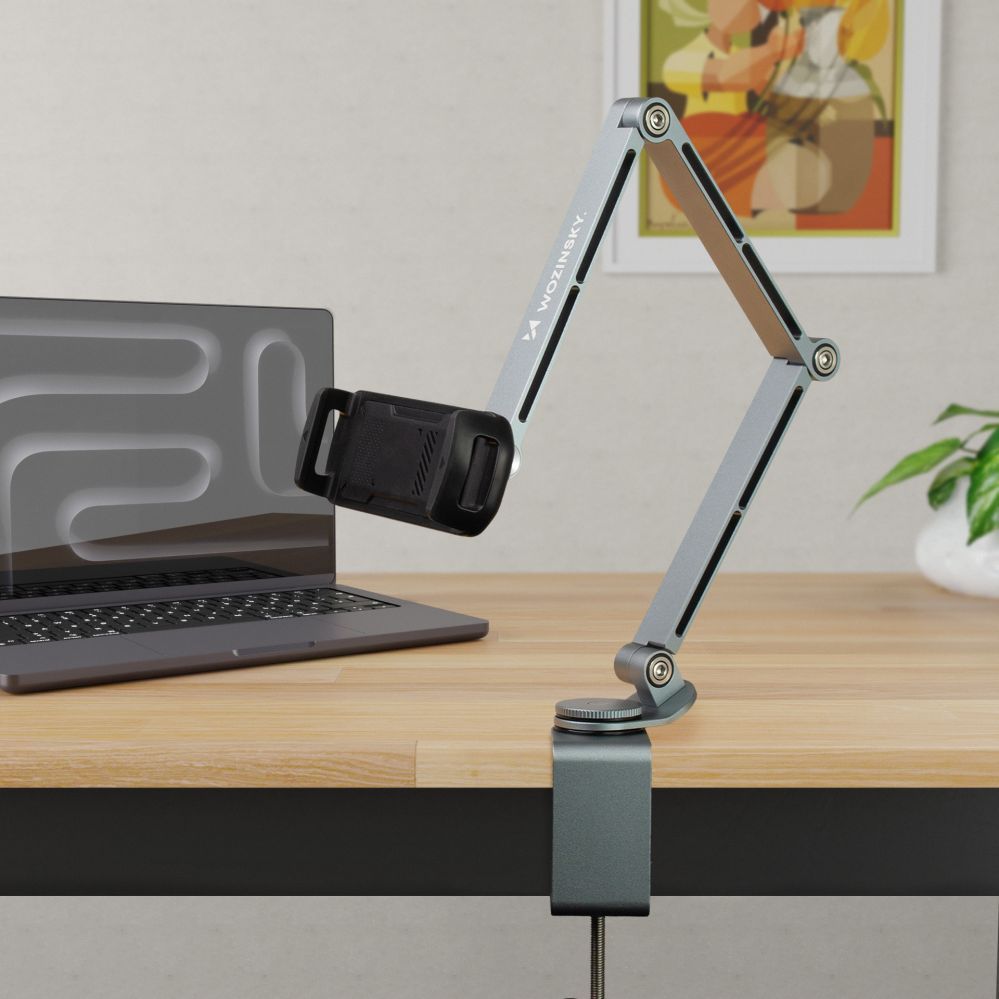 Mobile phone accessories Wozinsky Wozinsky WTY0YS1 magnetic holder, 360° rotating, solid, for phone and tablet - gray