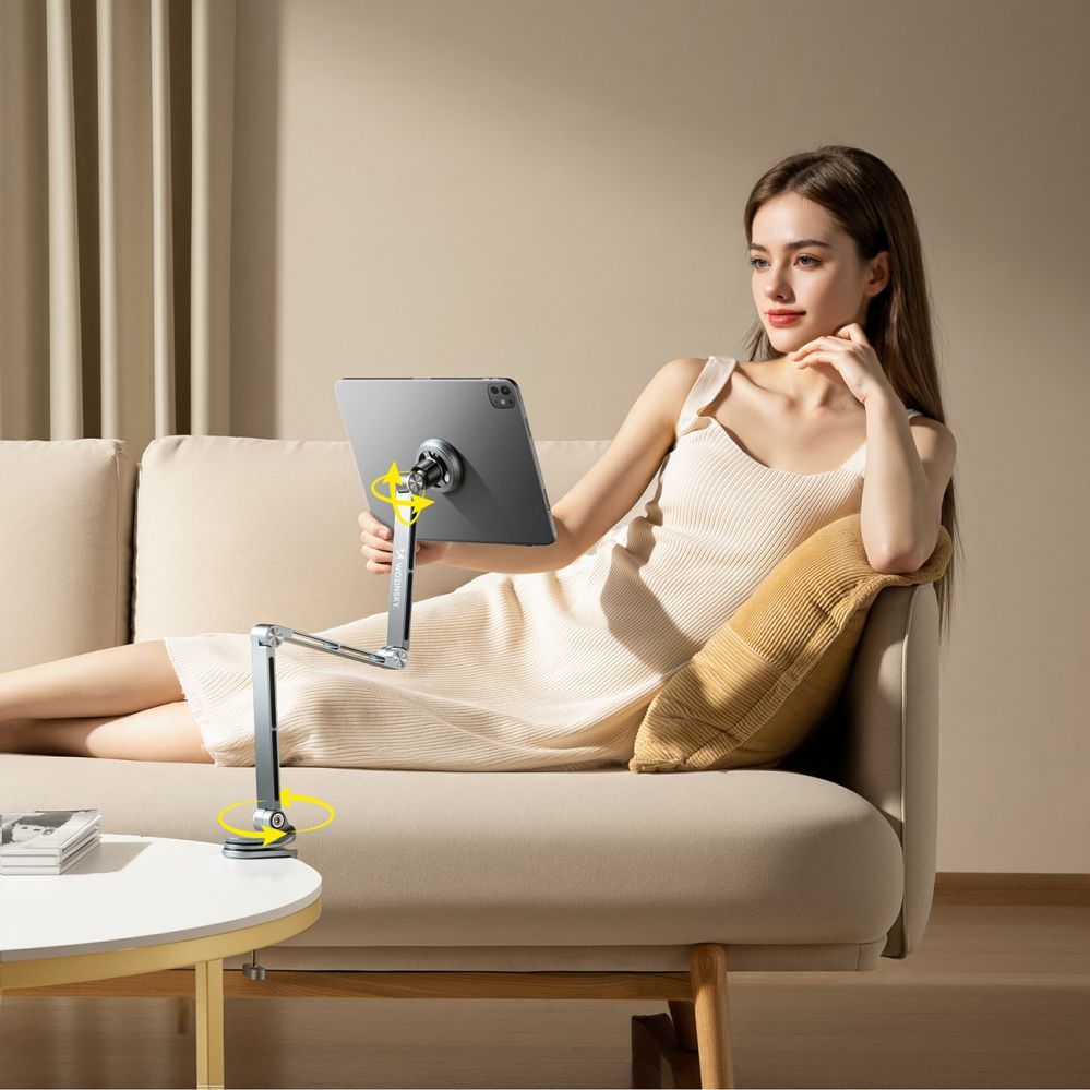 Mobile phone accessories Wozinsky Wozinsky WTY0YS1 magnetic holder, 360° rotating, solid, for phone and tablet - gray