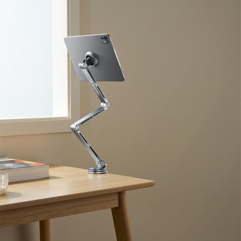 Mobile phone accessories Wozinsky Wozinsky WTY0YS1 magnetic holder, 360° rotating, solid, for phone and tablet - gray