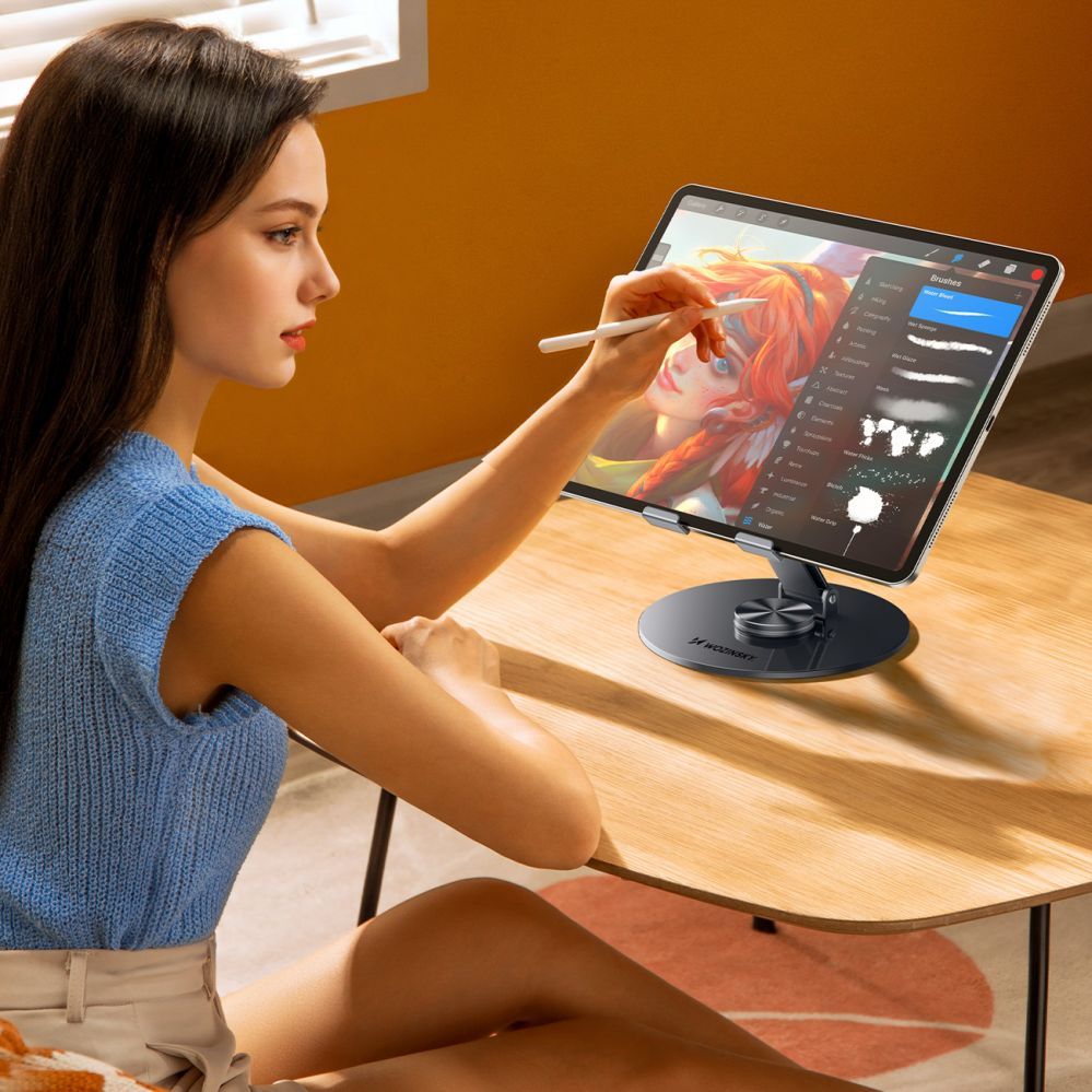 Other Wozinsky Wozinsky WRS-DSY84SS 360° Rotating Aluminum Tablet Stand - Gray