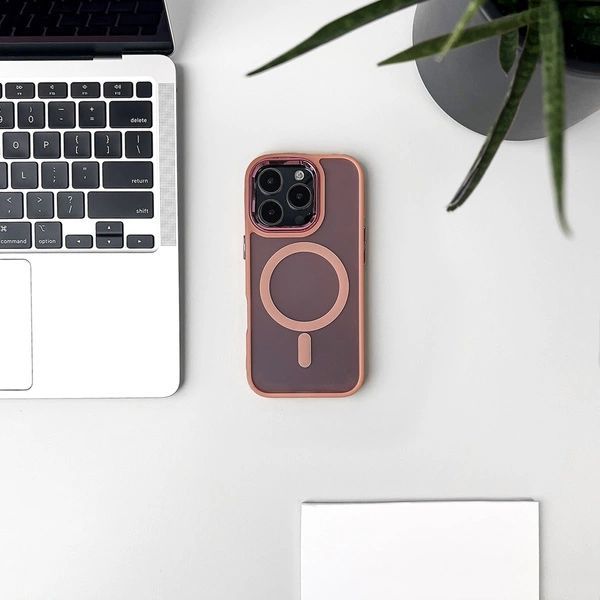 Nugarėlės dėklai Hurtel Glitter Case with MagSafe for iPhone 16e - Pink